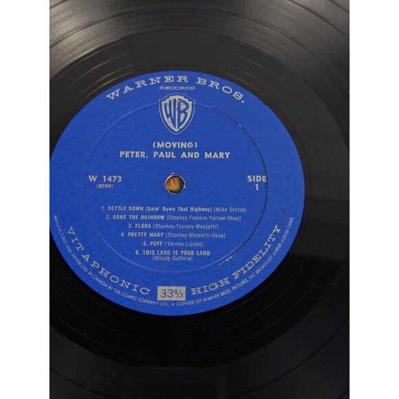 Peter,‎ Paul and Mary - Moving (Vinyl Record LP) W1473 - Picture 4 of 4